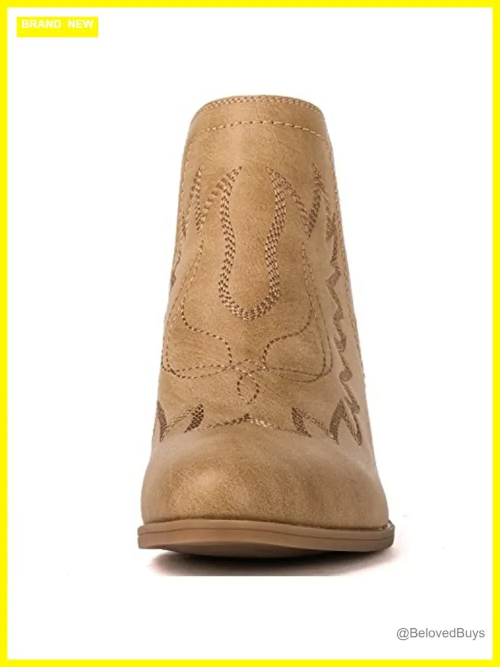 Women's Cowgirl Boots Ankle Pull On Comfortable Low Heel Western Boots